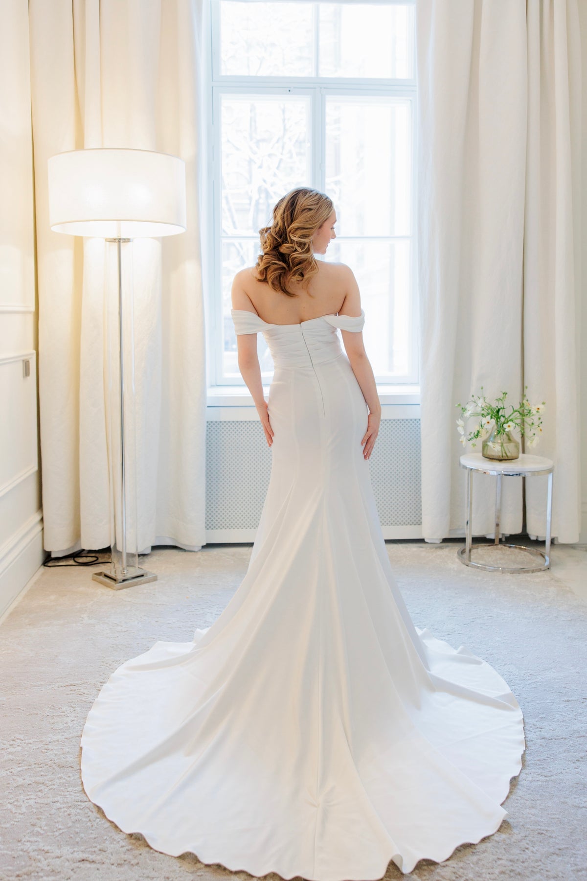 WEDDING DRESS H4624W-ITALIANSATIN