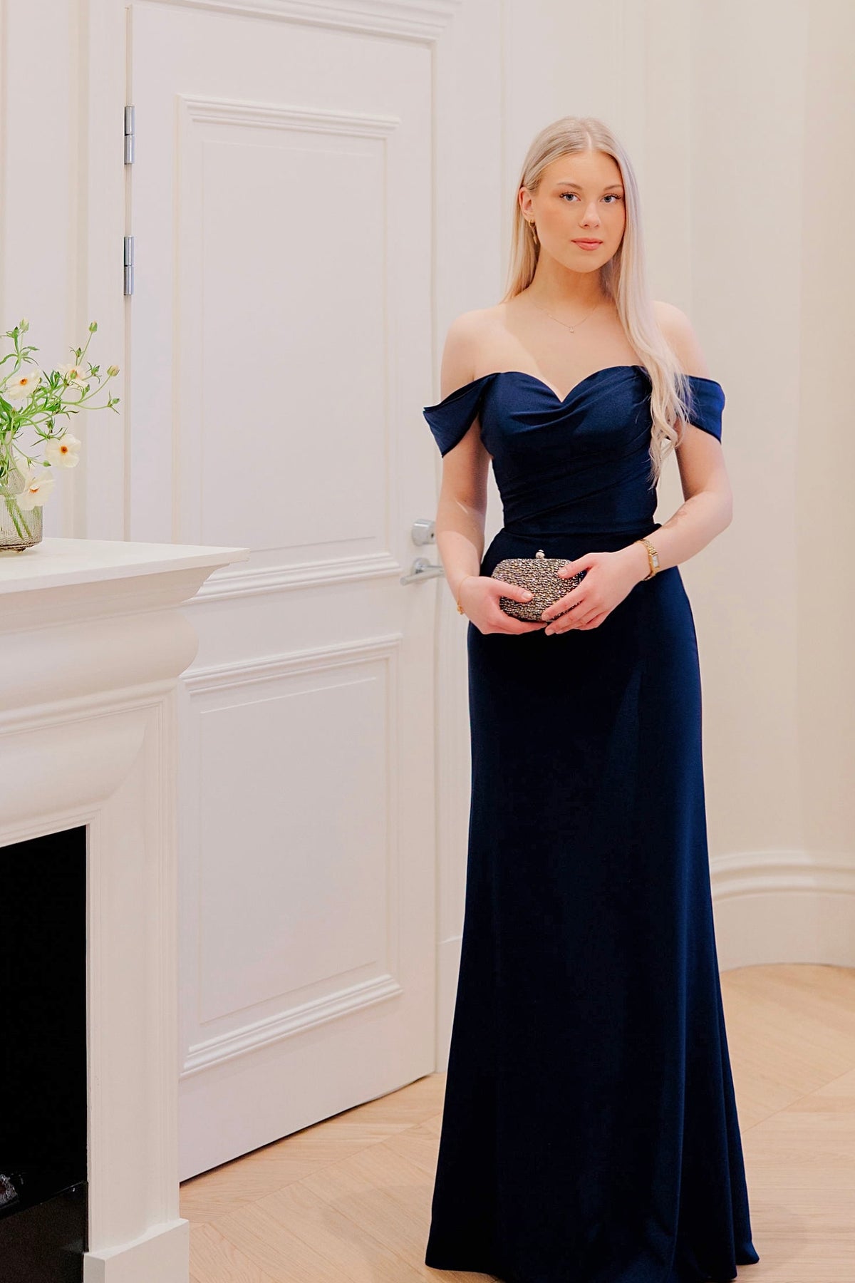 ILTAPUKU H4623L-ITALIANSATIN NAVY