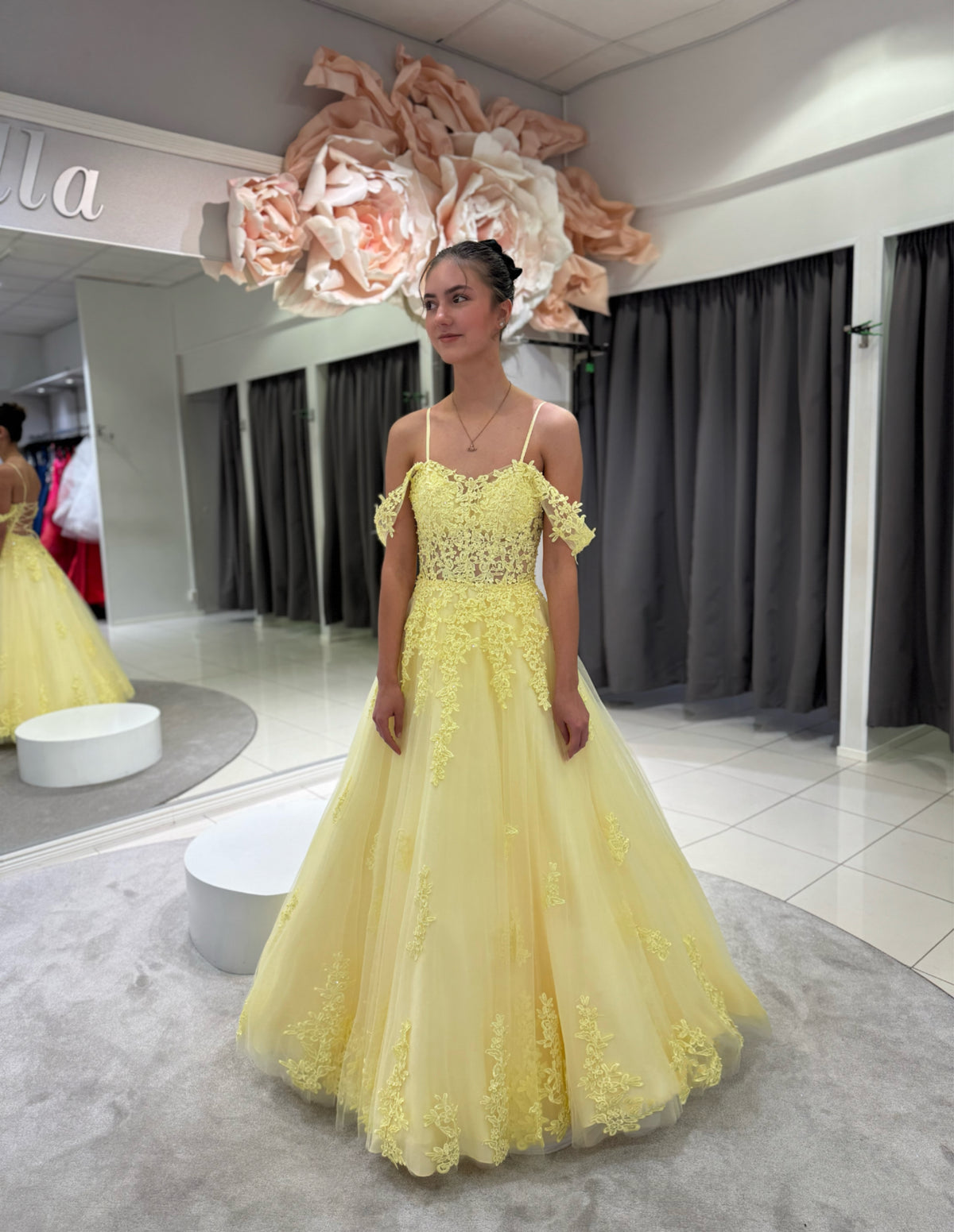 VANHOJENTANSSIMEKKO "HELMI" H4870P-TULLE YELLOW