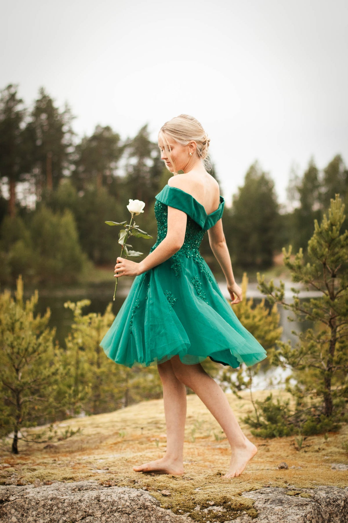 DRESS "FANNY" H4618S GREEN