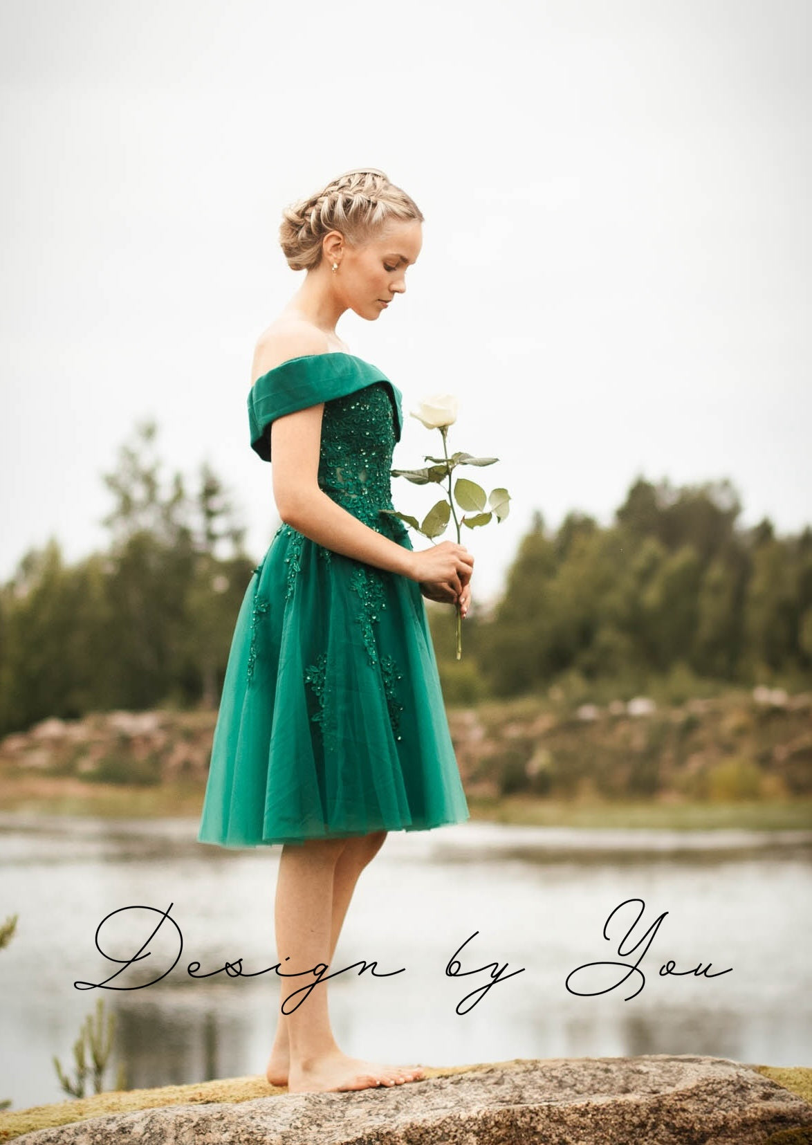 DRESS "FANNY" H4618S GREEN