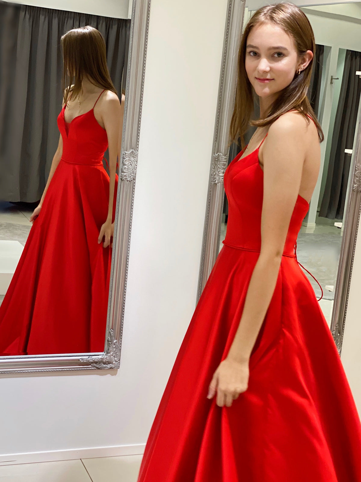 VANHOJENTANSSIMEKKO H4443P-SATIN RED