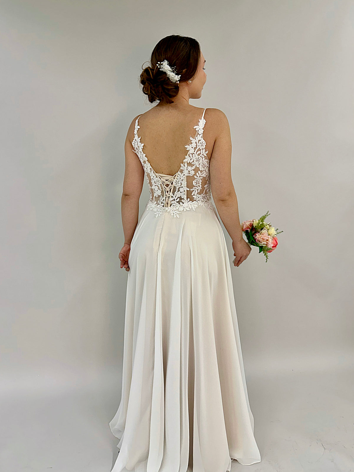 WEDDING DRESS H4259W-CHIFFON