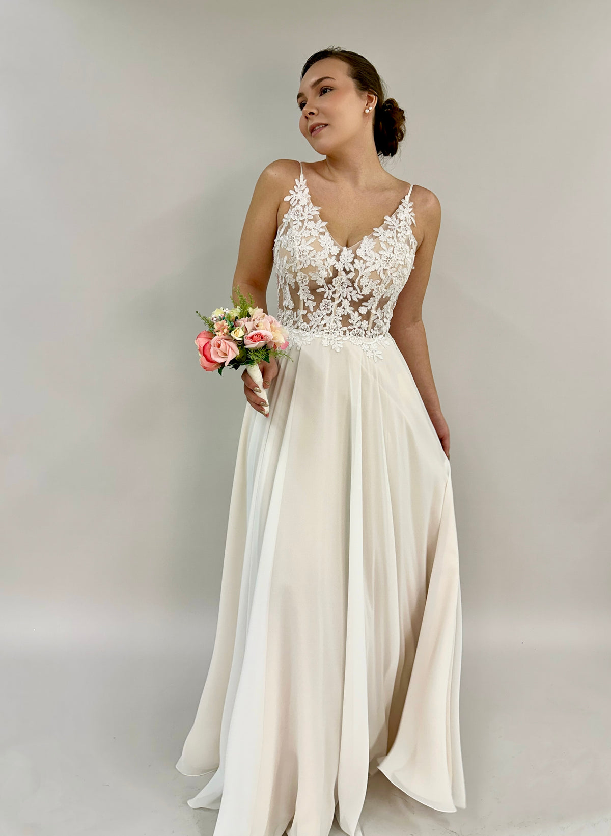 WEDDING DRESS H4259W-CHIFFON