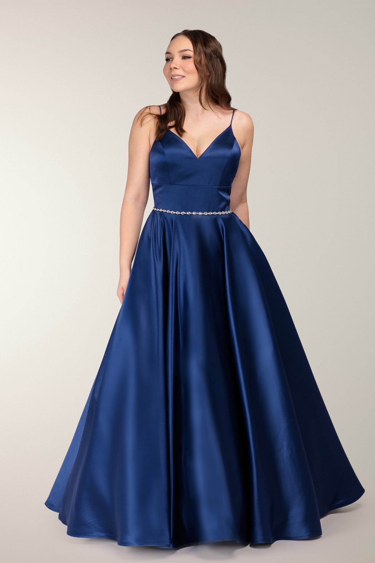 VANHOJENTANSSIMEKKO H4467P-SATIN MIDNIGHT