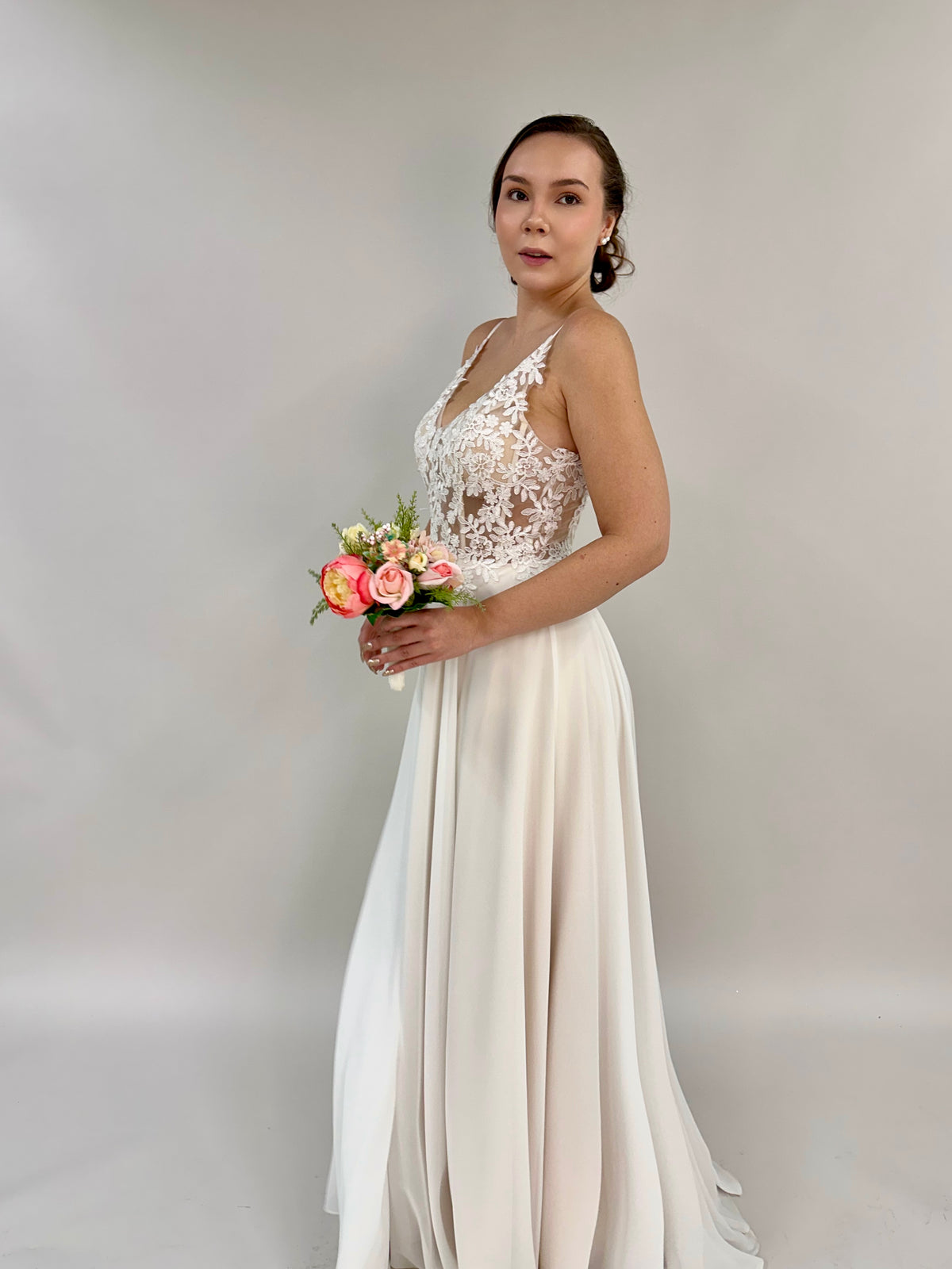 WEDDING DRESS H4259W-CHIFFON