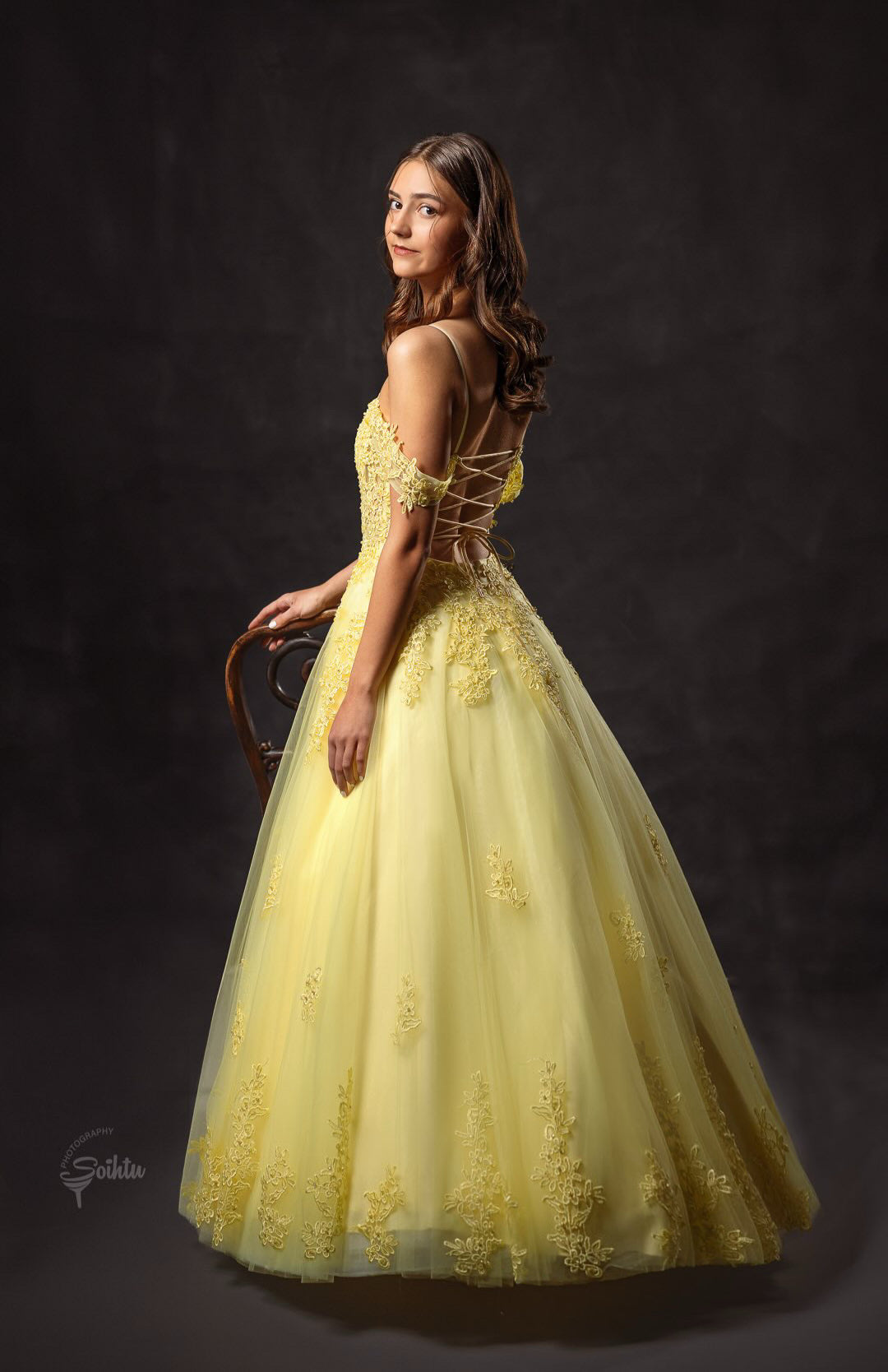VANHOJENTANSSIMEKKO "HELMI" H4870P-TULLE YELLOW