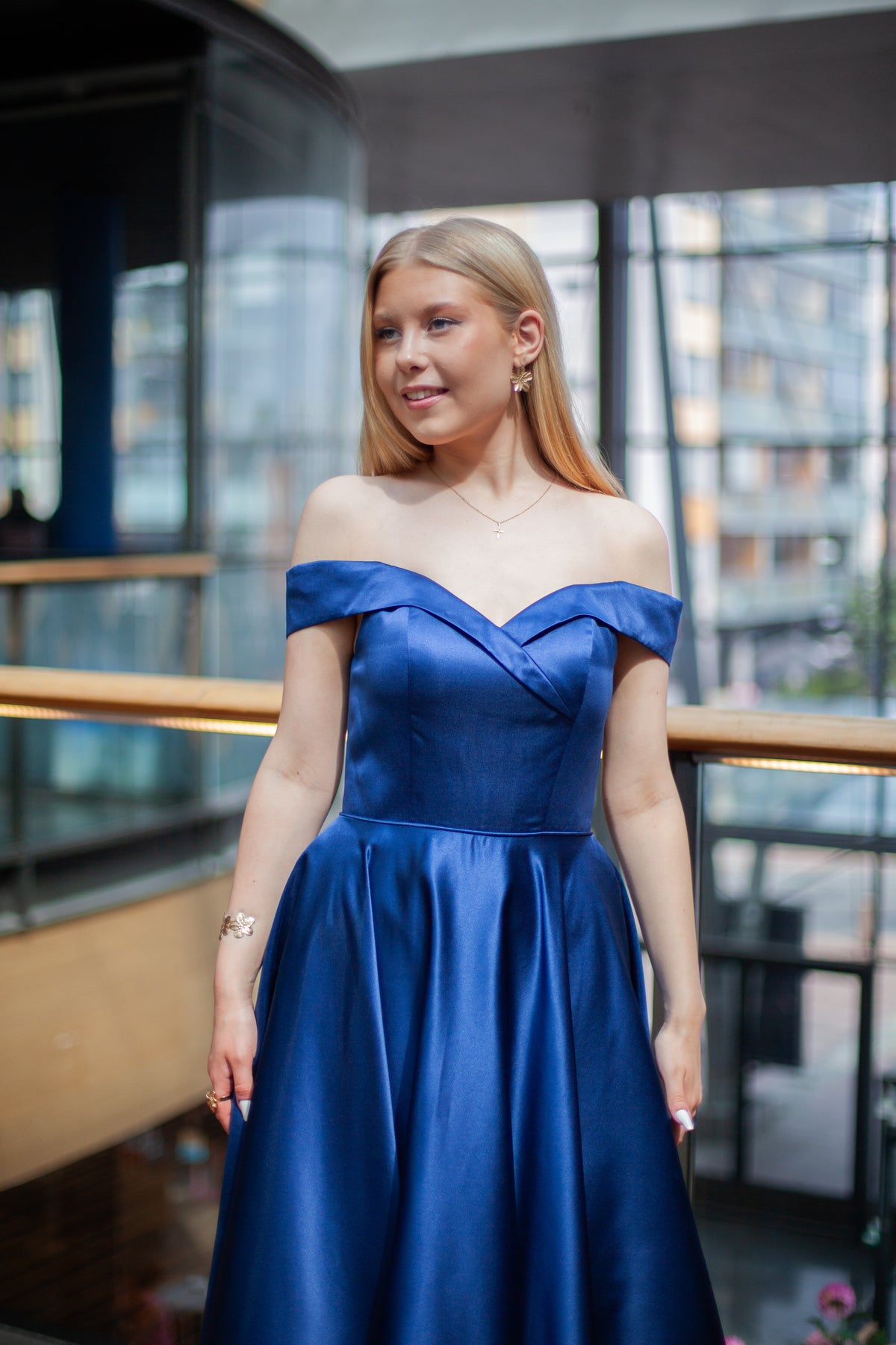 VANHOJENTANSSIMEKKO H4474P-SATIN MIDNIGHT
