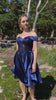 Off shoulder mallinen tummansininen yo-mekko, video. 