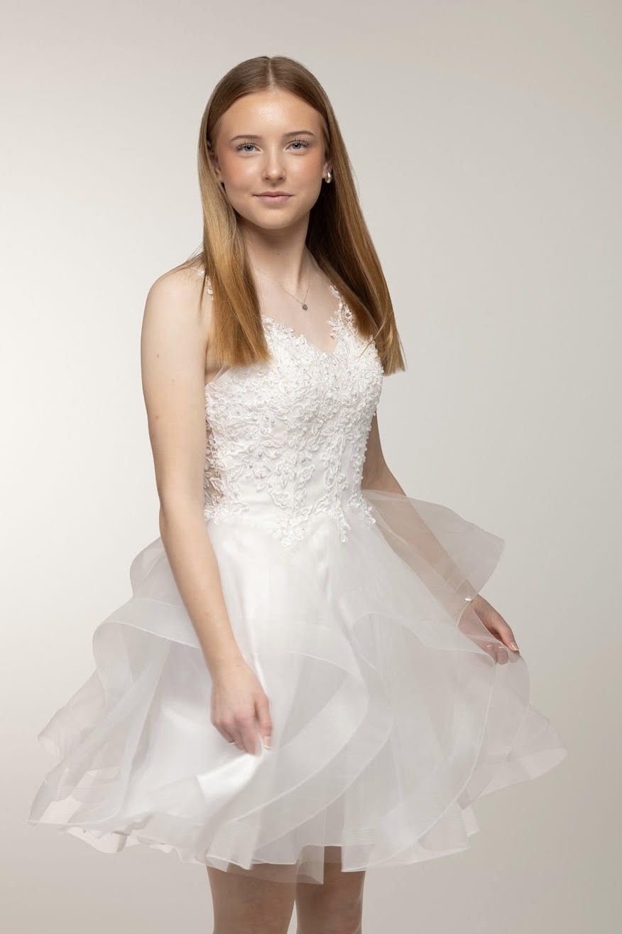 DRESS H4377S-TULLE IVORY